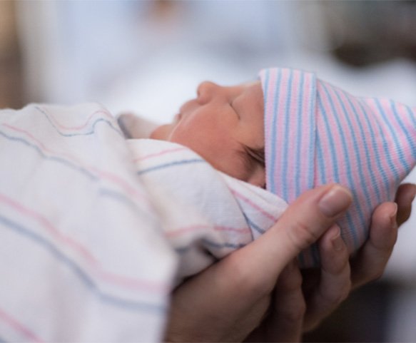 Closeup of newborn